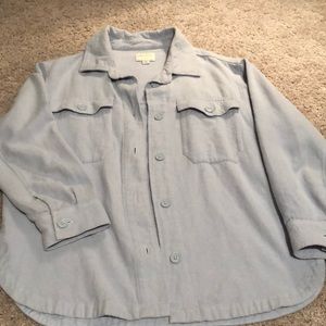 American Eagle Light Blue Shacket Sweater